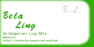 bela ling business card